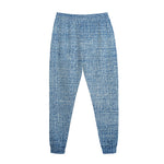 Classic Blue Denim Jeans Print Jogger Pants