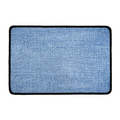 Classic Blue Denim Jeans Print Kitchen Mat