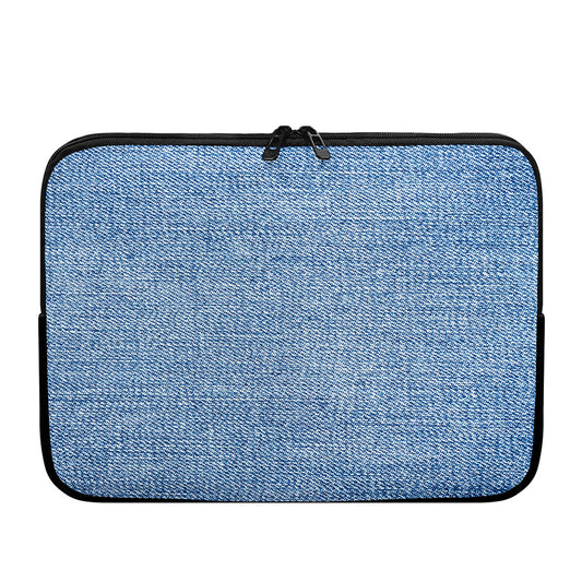 Classic Blue Denim Jeans Print Laptop Sleeve