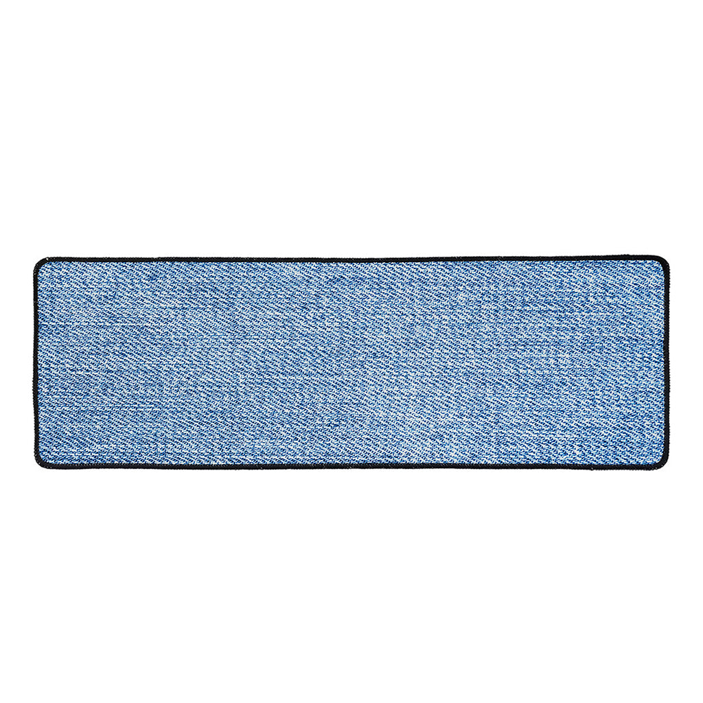 Classic Blue Denim Jeans Print Long Kitchen Mat