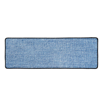 Classic Blue Denim Jeans Print Long Kitchen Mat
