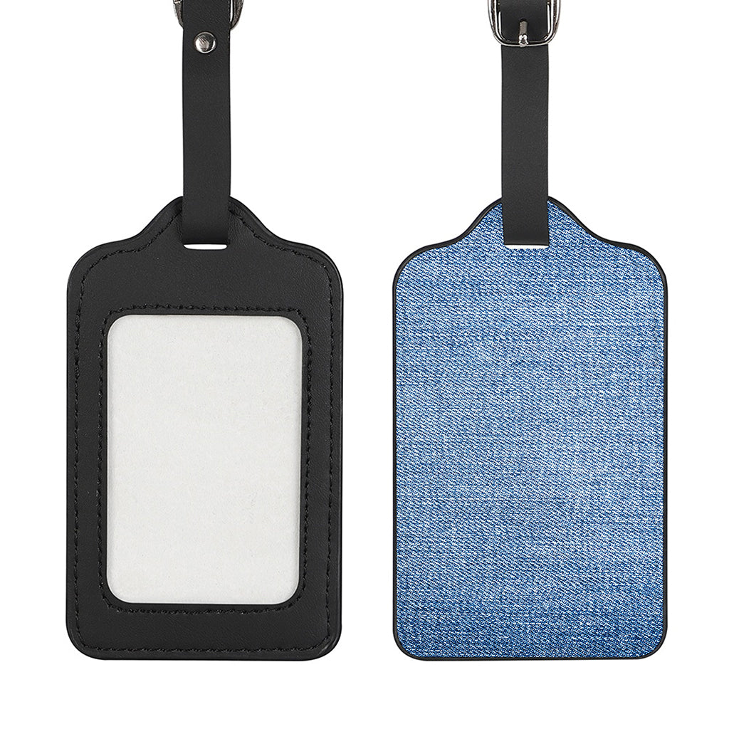 Classic Blue Denim Jeans Print Luggage Tag