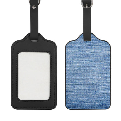 Classic Blue Denim Jeans Print Luggage Tag