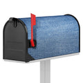 Classic Blue Denim Jeans Print Mailbox Cover