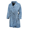 Classic Blue Denim Jeans Print Men's Bathrobe