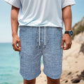 Classic Blue Denim Jeans Print Men's Cargo Shorts