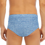 Classic Blue Denim Jeans Print Men's Triangle Swim Briefs