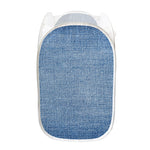 Classic Blue Denim Jeans Print Mesh Laundry Hamper