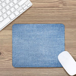 Classic Blue Denim Jeans Print Mouse Pad