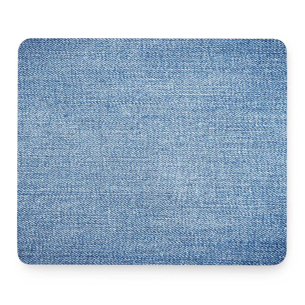 Classic Blue Denim Jeans Print Mouse Pad