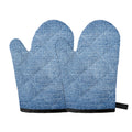 Classic Blue Denim Jeans Print Oven Mitts