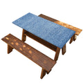 Classic Blue Denim Jeans Print Picnic Table Cover