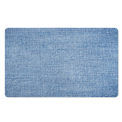 Classic Blue Denim Jeans Print Polyester Doormat
