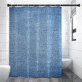 Classic Blue Denim Jeans Print Premium Shower Curtain