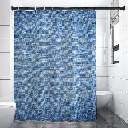Classic Blue Denim Jeans Print Premium Shower Curtain