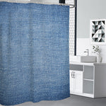 Classic Blue Denim Jeans Print Premium Shower Curtain