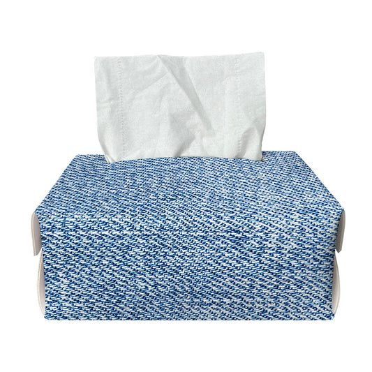 Classic Blue Denim Jeans Print Rectangle Tissue Box Cover