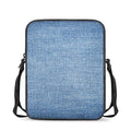 Classic Blue Denim Jeans Print Rectangular Crossbody Bag