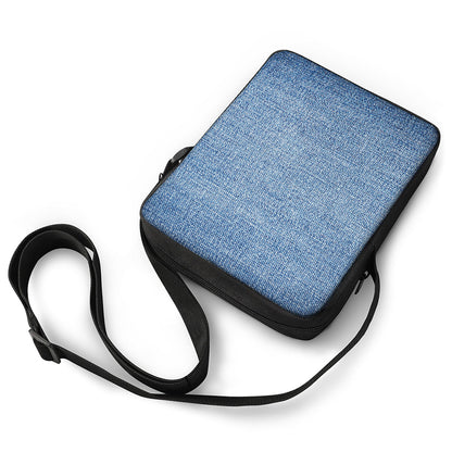 Classic Blue Denim Jeans Print Rectangular Crossbody Bag