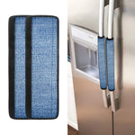 Classic Blue Denim Jeans Print Refrigerator Handle Covers