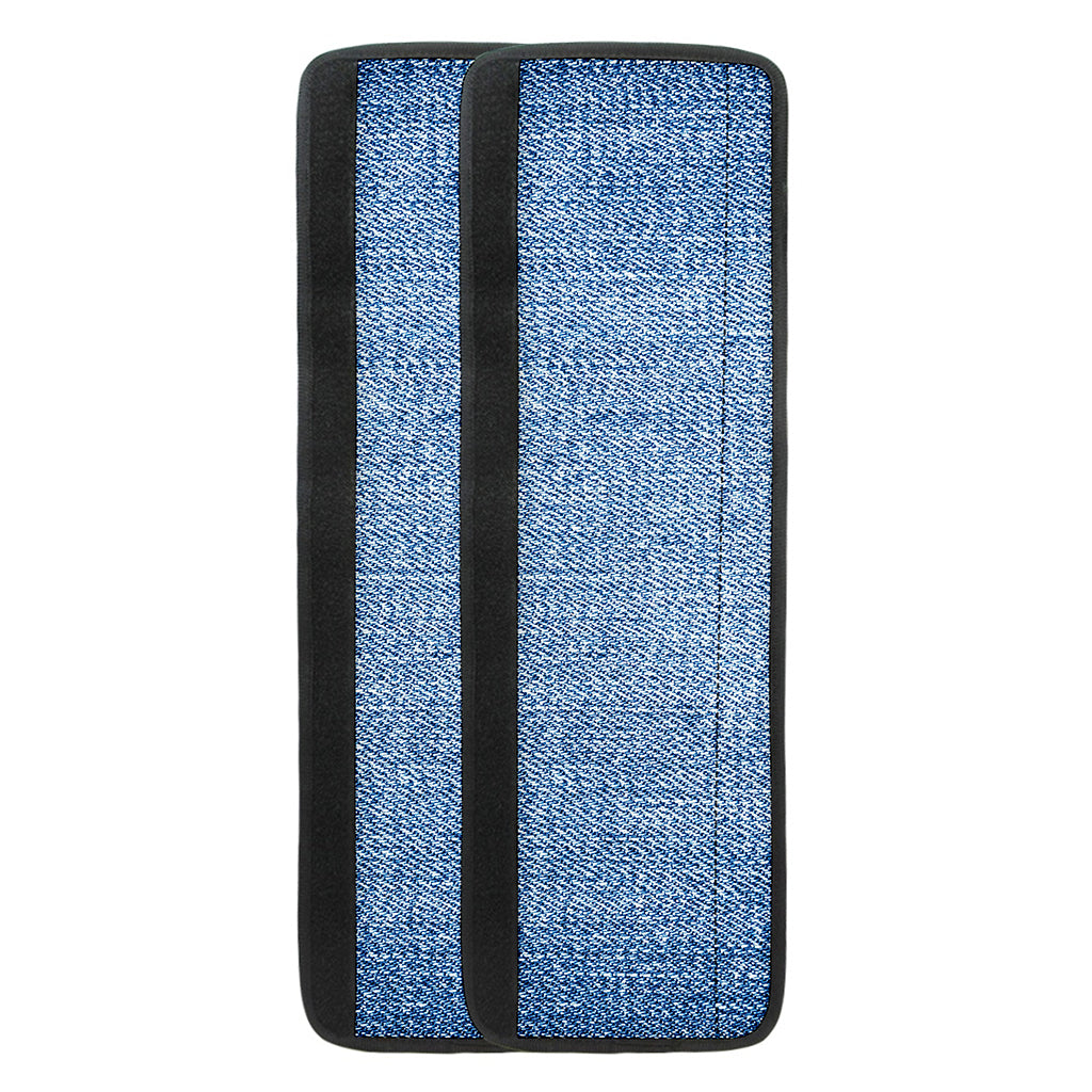 Classic Blue Denim Jeans Print Refrigerator Handle Covers