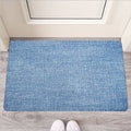 Classic Blue Denim Jeans Print Rubber Doormat