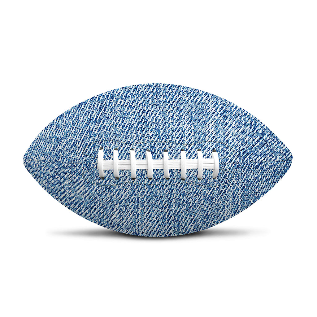 Classic Blue Denim Jeans Print Rugby Ball