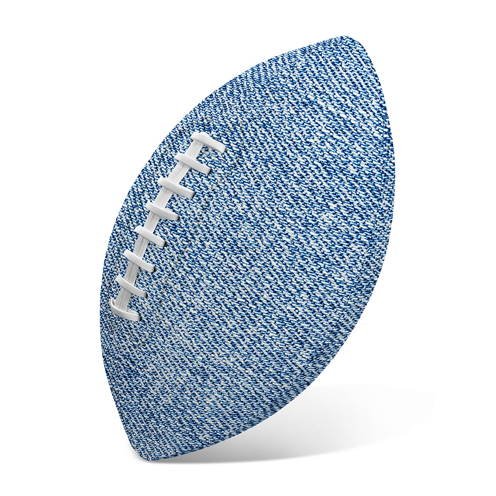 Classic Blue Denim Jeans Print Rugby Ball