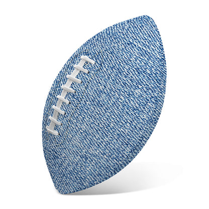 Classic Blue Denim Jeans Print Rugby Ball