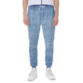 Classic Blue Denim Jeans Print Joggers