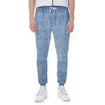 Classic Blue Denim Jeans Print Scuba Joggers