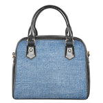 Classic Blue Denim Jeans Print Shoulder Handbag