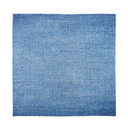 Classic Blue Denim Jeans Print Silk Bandana