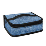 Classic Blue Denim Jeans Print Small Lunch Bag