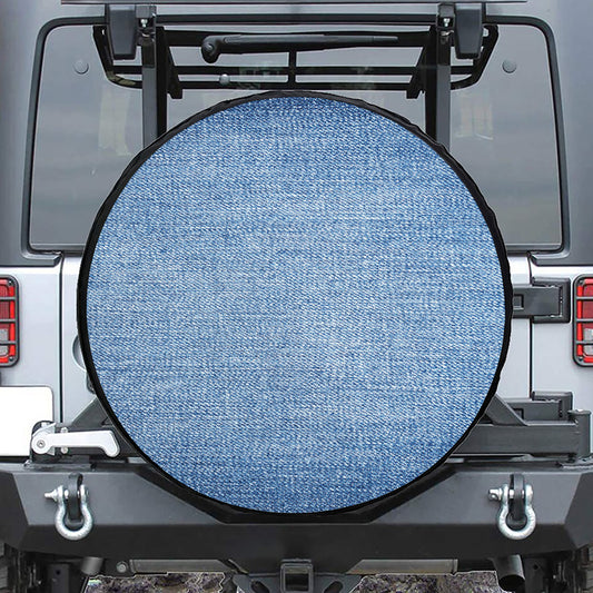 Classic Blue Denim Jeans Print Tire Cover