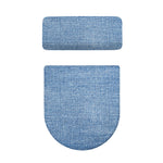 Classic Blue Denim Jeans Print Toilet Lid And Tank Cover Set