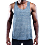 Classic Blue Denim Jeans Print Training Tank Top