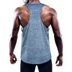 Classic Blue Denim Jeans Print Training Tank Top