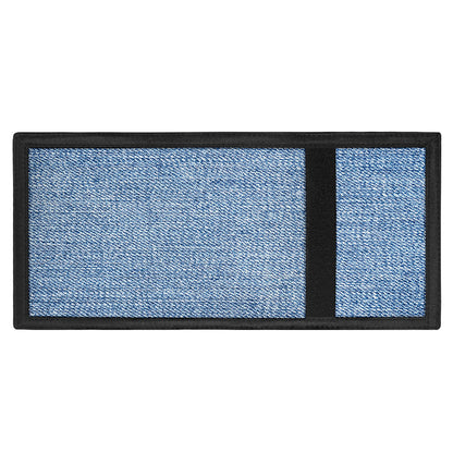 Classic Blue Denim Jeans Print Trifold Wallet