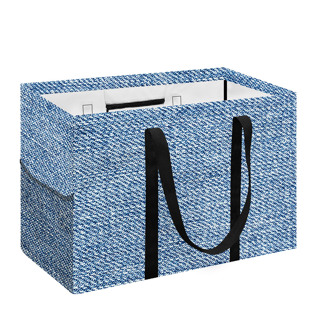 Classic Blue Denim Jeans Print Utility Tote Bag