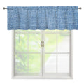 Classic Blue Denim Jeans Print Window Valance