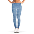 Classic Blue Denim Jeans Print Women's Leggings