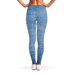 Classic Blue Denim Jeans Print Women's Leggings