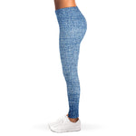 Classic Blue Denim Jeans Print Women's Leggings