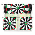Classic Dartboard Print 3 Piece Kitchen Curtains