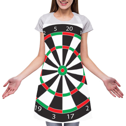 Classic Dartboard Print Adjustable Apron