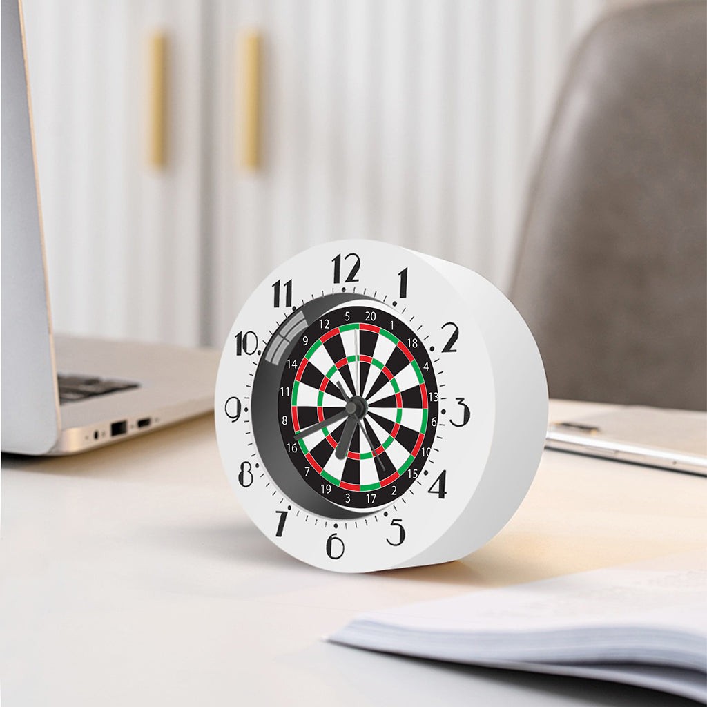 Classic Dartboard Print Alarm Clock