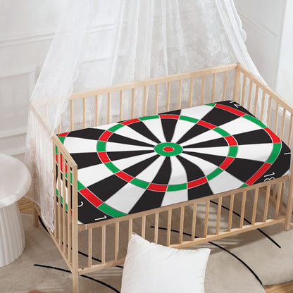 Classic Dartboard Print Baby Crib Sheet