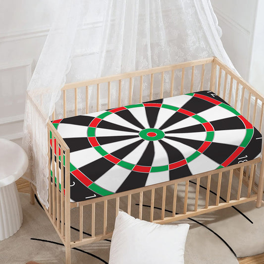 Classic Dartboard Print Baby Crib Sheet