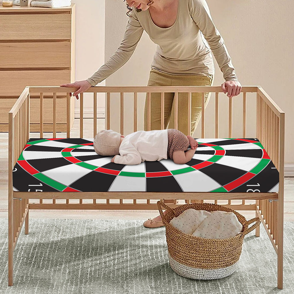 Classic Dartboard Print Baby Crib Sheet